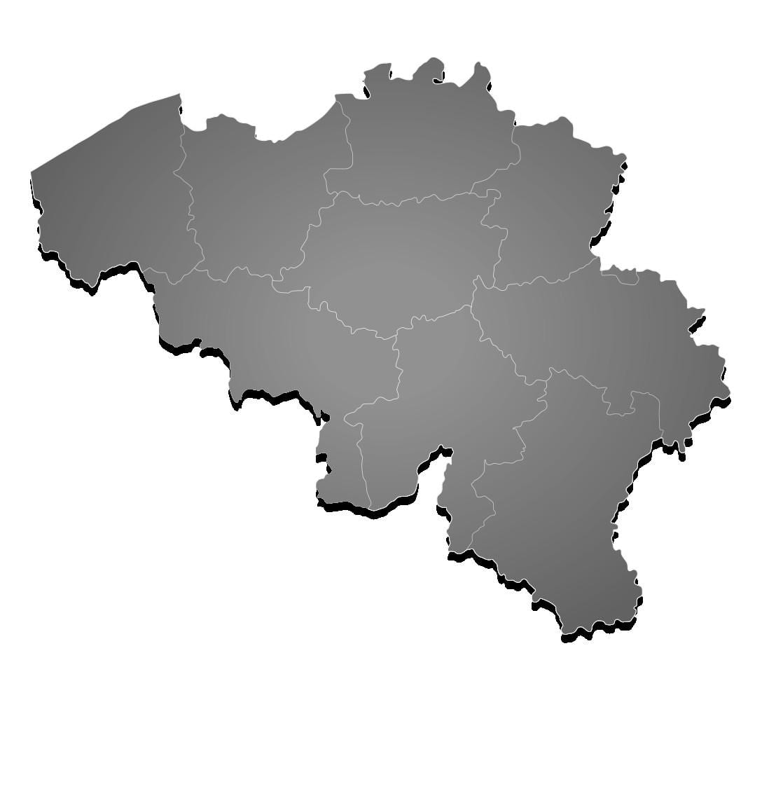 Kaart van België vector
