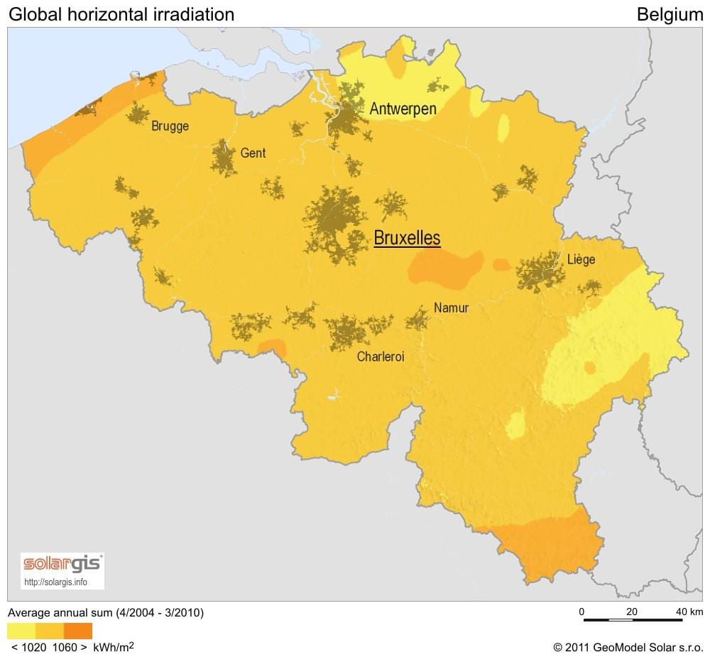 Kaart van België klimaat
