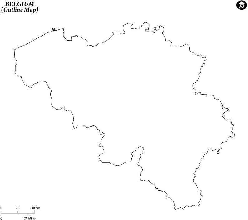blanco kaart van België