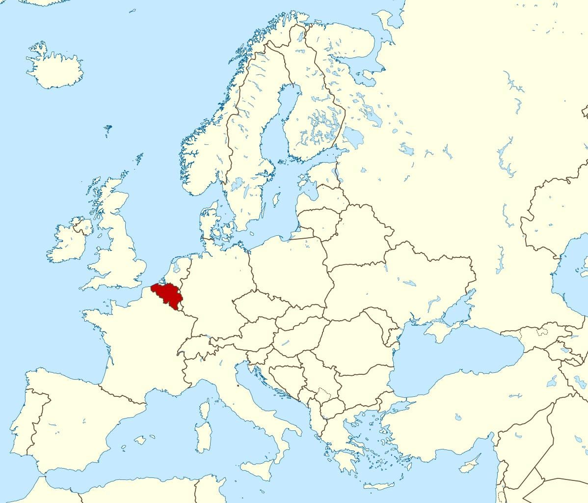 Kaart van België ligging