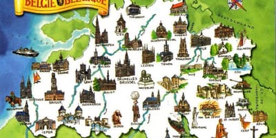Kaart van België attracties