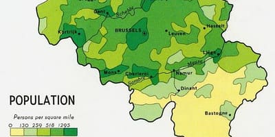 Kaart van België bevolking
