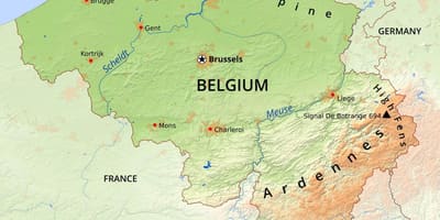 Kaart van België geografie