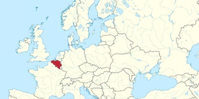 Kaart van België en europa