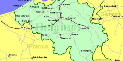 Luchthavens in België kaart bekijken