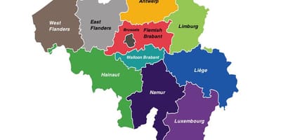 België provincies kaart
