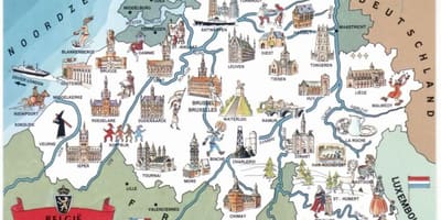 België toeristische attracties kaart