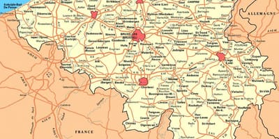 Kaart van gedetailleerde België